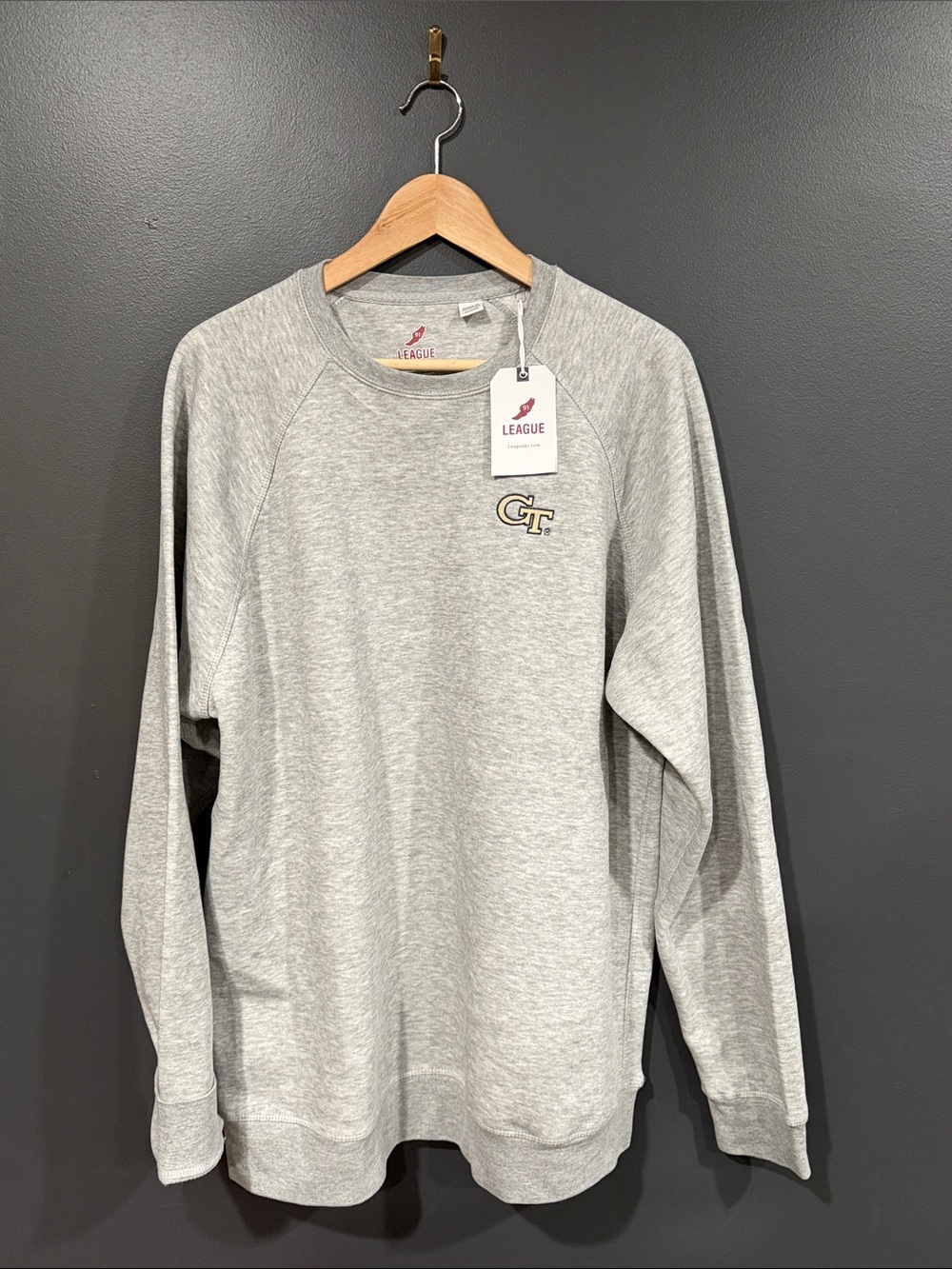 League Gray GT Embroidered Crewneck Sweatshirt